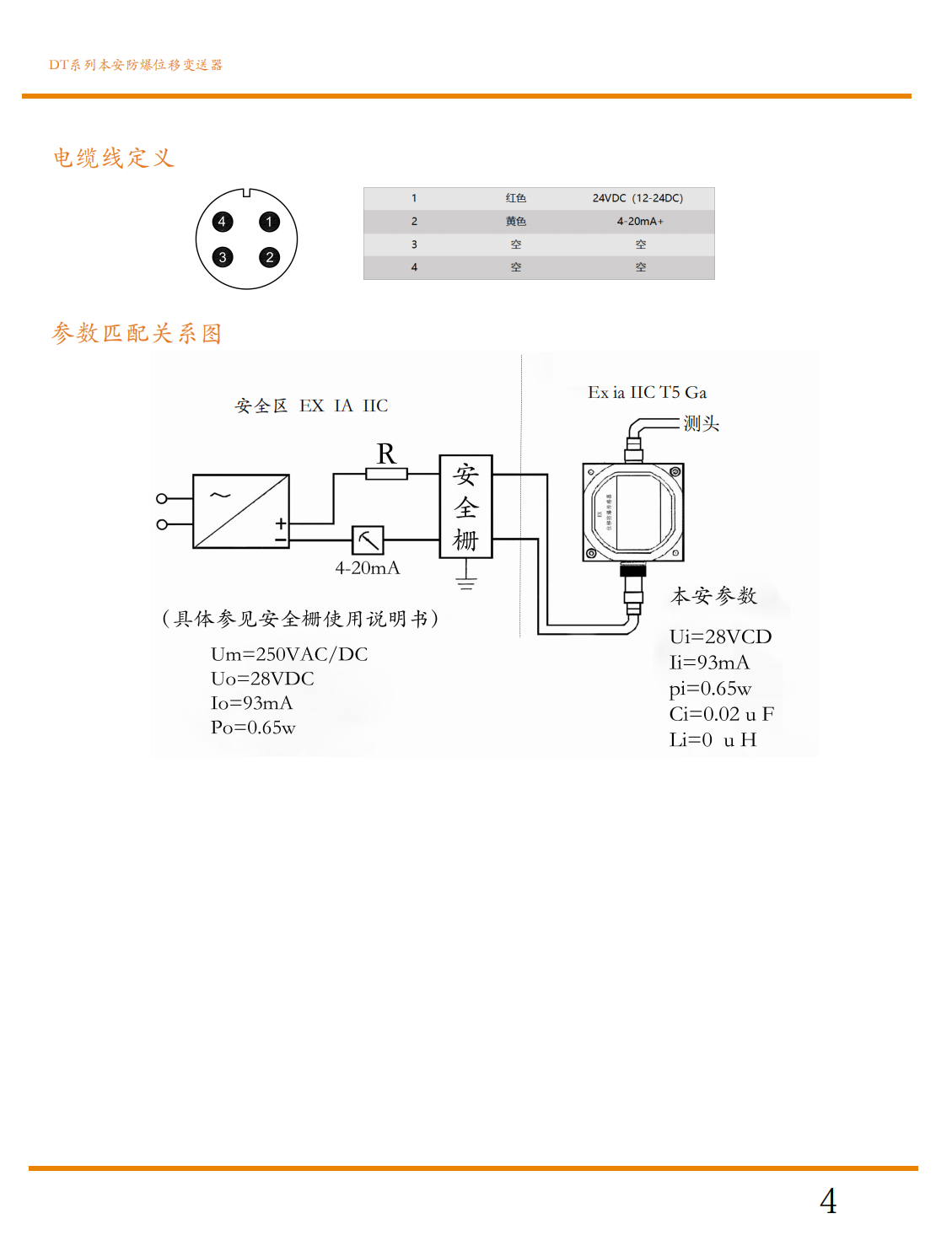 本安防爆位移传感器